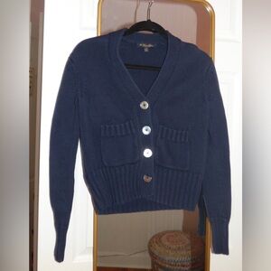 Brooks brothers navy blue cardigan